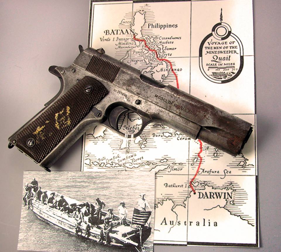 Corregidor Lifeboat Colt 1911 Pistol In May 1942, the minesweeper USS Quail