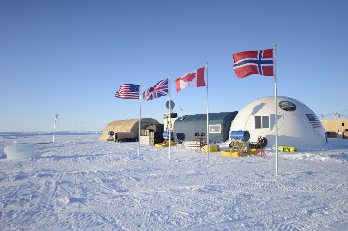 160311-N-QA919-061 Arctic Circle (March 13, 2016) - Ice Camp Sargo, located in the Arctic Circle, serves as the main stage for Ice Exercise (ICEX) 2016 and will house more than 200 participants from four nations over the course of the exercise. ICEX 2016 is a five-week exercise designed to research, test, and evaluate operational capabilities in the region. ICEX 2016 allows the U.S. Navy to assess operational readiness in the Arctic, increase experience in the region, advance understanding of the Arctic environment, and develop partnerships and collaborative efforts. (U.S. Navy photo by Mass Communication Specialist 2nd Class Tyler Thompson)
