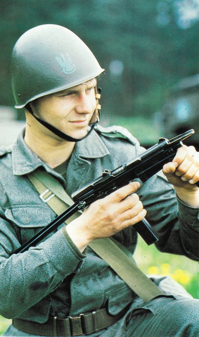 Polish marine with a Radom FB PM-63 RAK submachine gun. Go looking for one of these on the surplus market.