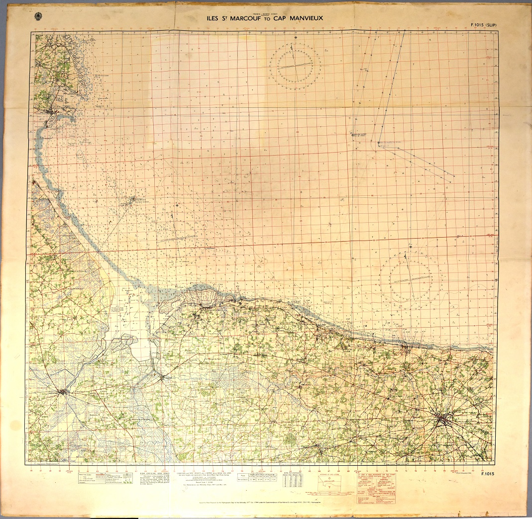 D-Day Map showing Firing Plan from USS Texas (BB-35) NHHC_1969-232-A_full